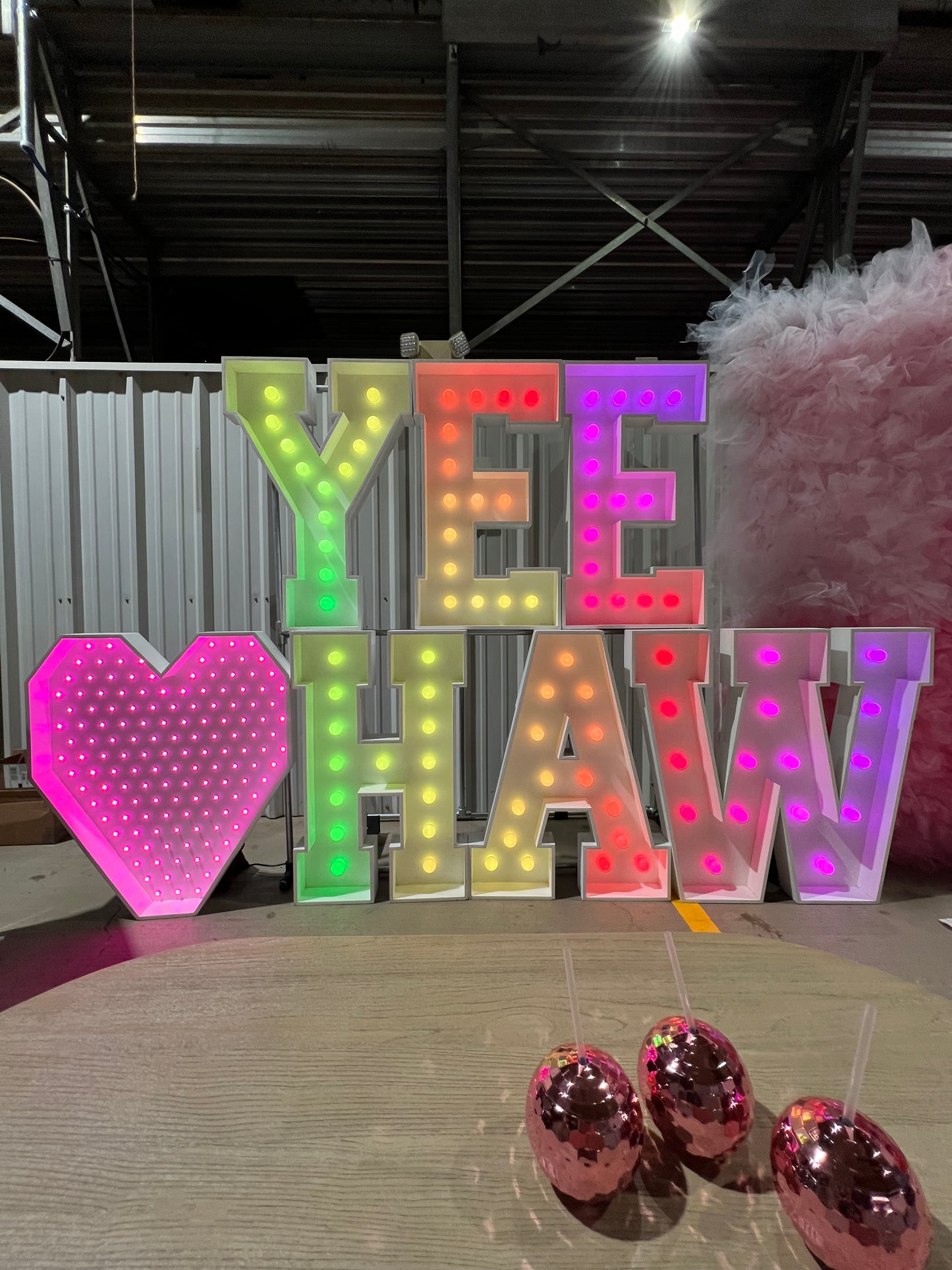 Wooden Marquee Letter Rental Deposit